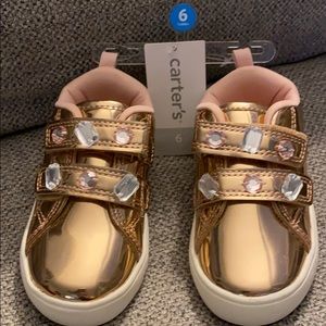 NWT Carter’s Rose Gold adorable baby girl sneakers